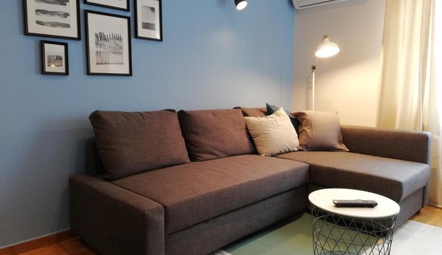 Acropolis cozy blue flat
