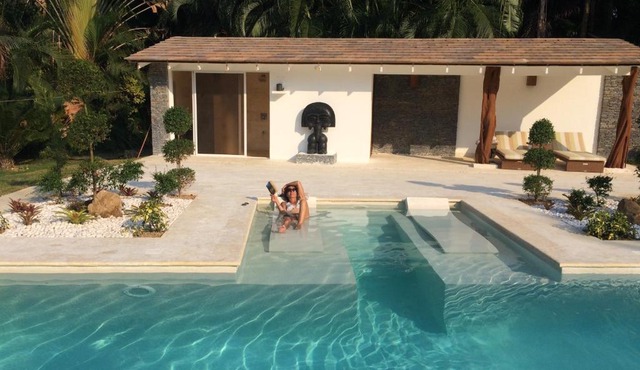 Las Terrenas Front Beach And Garden Villa with private staff