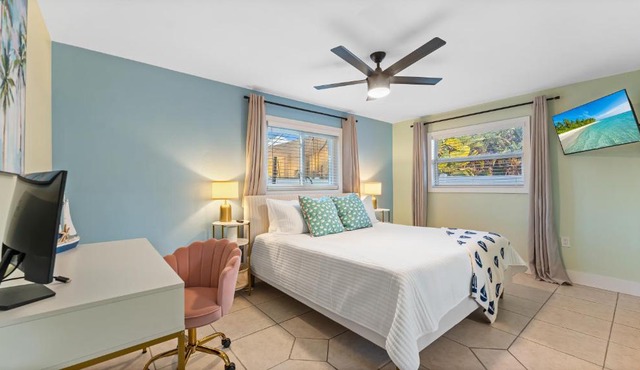 Shark Tank Cocoa Beach - 2 Connected Units - Steps to Beach - Walkable to Dining, Bars and Shops